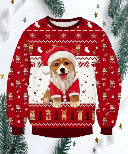 Corgi Ugly Christmas Sweater