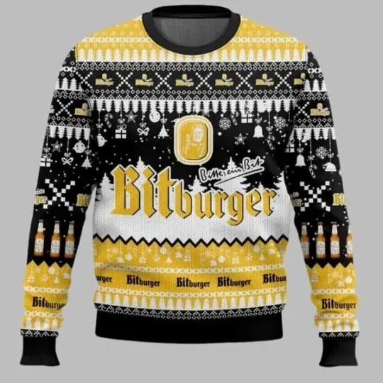 Discover Bitburger German Beer Ugly Christmas Sweater
