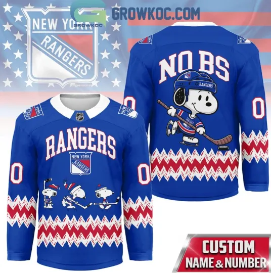 Discover Custom New York Ranger Snoop Peanuts No Bs Hockey Jersey