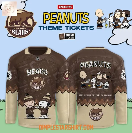 Discover Hershey Bear X Peanut 75 Years Hockey Jersey