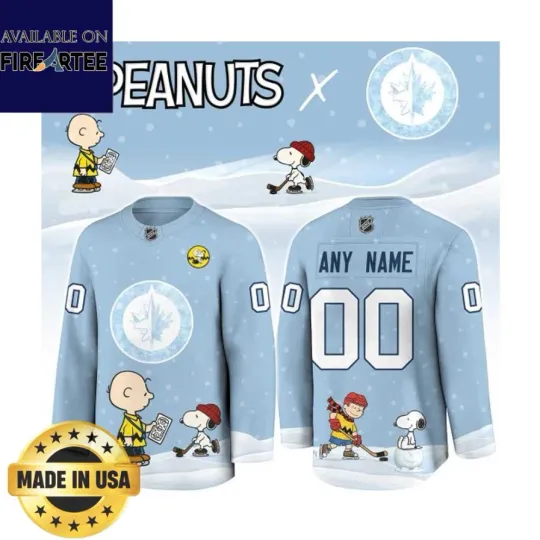 Discover Custom Winnipeg Jet X Peanuts Snoop Hockey Jersey