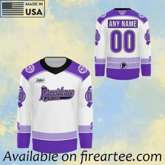 Discover Personalized Providence Bruin Fight Cancer Hockey Jersey