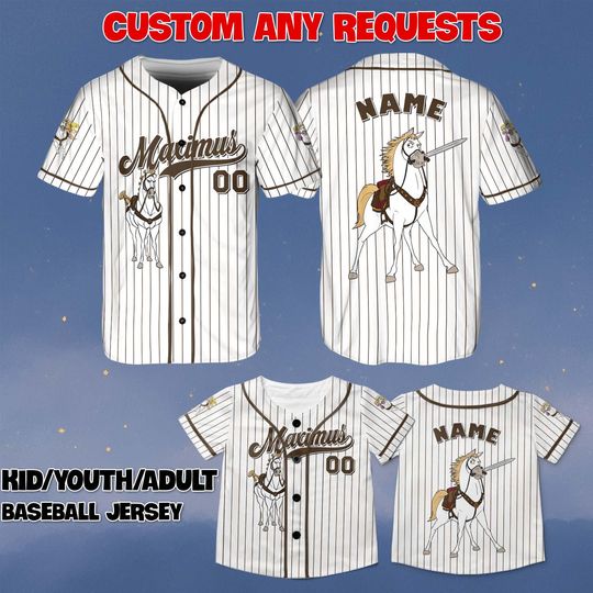 Discover Custom Maximus Baseball Jersey, Disney Tangled Horse Shirt, Rapunzel Flynn Rider Pascal Chameleon Jersey, Maximus Horse Team Shirt Gift