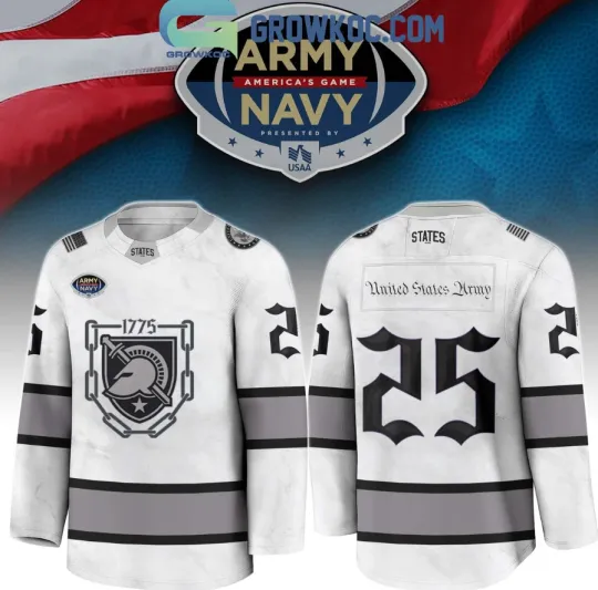 Discover United States Army White Hockey Jersey
