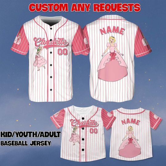 Discover Custom Charlotte La Bouff Baseball Jersey, Disney Princess And The Frog Shirt, Tiana Prince Naveen Ray Jersey, Charlotte La Bouff Team Shirt