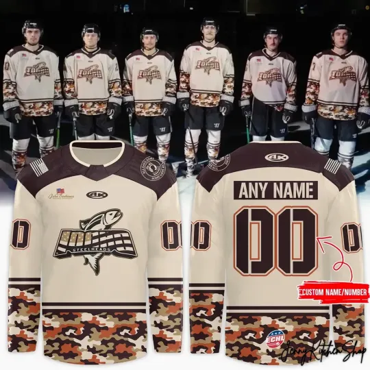 Discover Custom Idaho 1Steelhead Military Appreciation Hockey Jersey