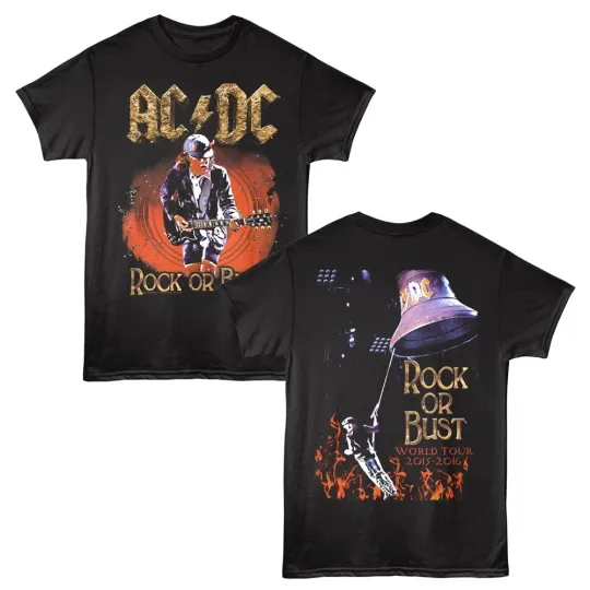 Discover AC-DC Rock or Bust World Tour Men's T Shirt