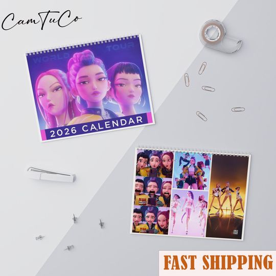 Huntrix Calendar, Saja Boys 2026 Calendar, Saja Boys Monthly Wall Calendar, 2026 Saja Boys Calendar