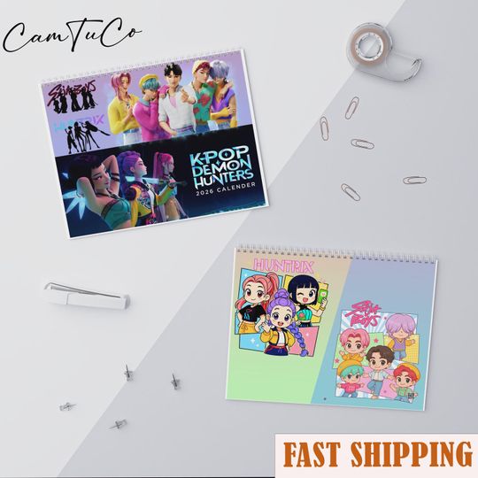 K-pop Demon Hunters 2026 Calendar, Huntrix Saja Boys Wall Calendar, Saja Boys