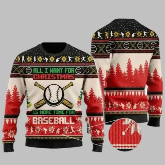 Discover Baseball Ugly Christmas Sweater