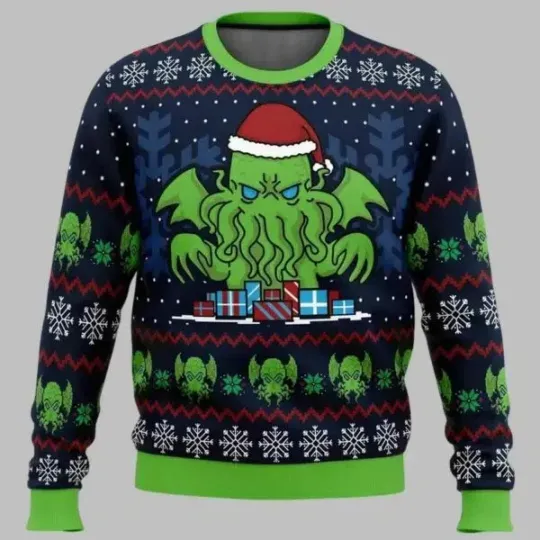 Discover Call Of Cthulhu Santa Hat Ugly Christmas Sweater