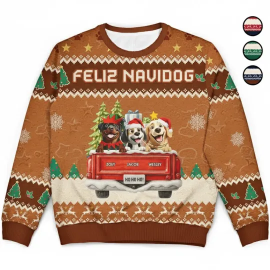 Discover Feliz Navidog Christmas 2025 Custom Ugly