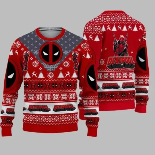 Discover Deadpool Holiday Xmas Ugly Christmas Sweater