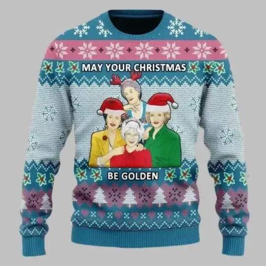 Discover May Your Christmas Be Golden Ugly Christmas Sweater