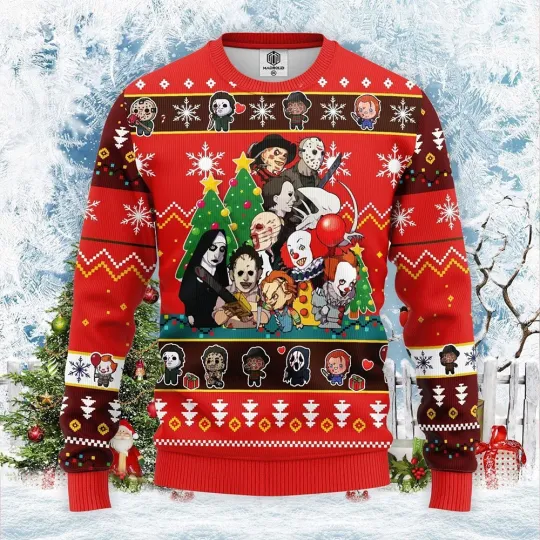 Horror Friends Ugly Christmas Sweate