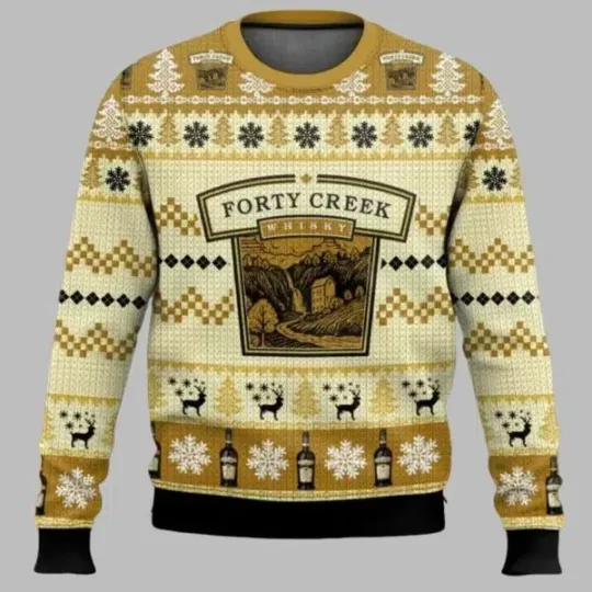 Discover Forty Creek Whisky Ugly Christmas Sweater