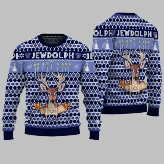 Discover Jewdolph Ugly Christmas Sweater