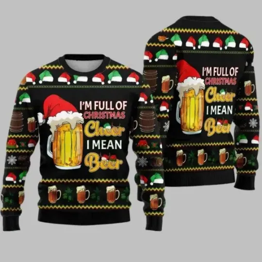 Discover Christmas Santa Beer I8217m Full Of Christmas Cheer I Mean Beer Ugly Christmas S