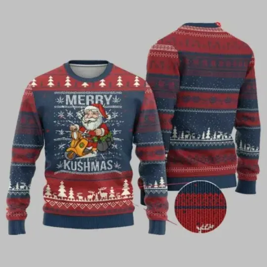 Discover Merry Kushmas Ugly Christmas Sweater