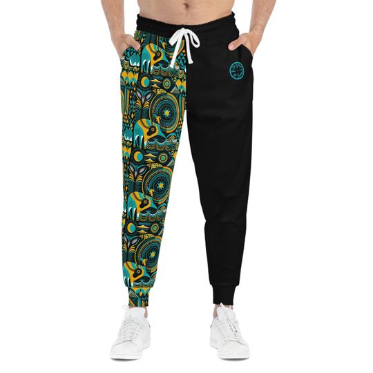 Cosmic Kaleidoscope Joggers, Kaleidoscope Hues Fitness Pants,Trippy Kaleidoscope Athletic Pants, Urban Fitted Sweats