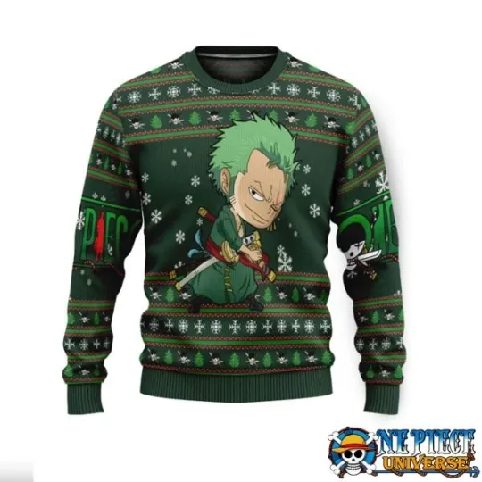 Roronoa Zoro Ugly Christmas Sweater Amazing Gift idea
