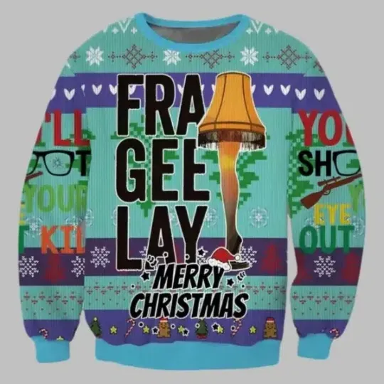 Discover Fragile Leg Lamp Gra Gee Lay Ugly Christmas Sweater