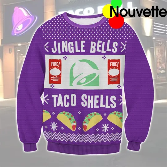 Jingle Bells Taco Shells Christmas Sweater