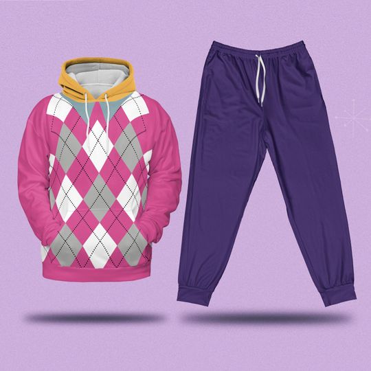 Discover Baby Saja Boy Hoodie, Demon Inspired Hoodie, Saja Boys Sweater, Saja Costume, Anime Sweater Gift, Pink Argyle Costume Kid Adult Sweatshirt