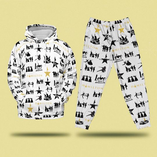 Discover Hamilton Musical Inspired Hoodie and Joggers Set, Disney Hamilton Movie Pajamas, Rise Up Outfit for Fans