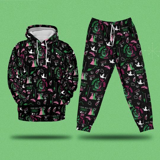 Wicked Movie Inspired Hoodie, Witch Aesthetic Pullover, Green & Black Witchcraft Sweater, Broadway Musical Fan Gift, Cozy Unisex Hoodie