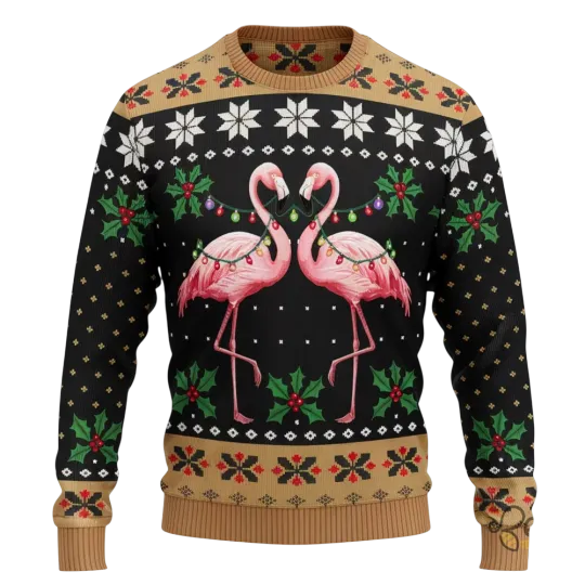 Discover Flamingo Ugly Christmas Sweater Xmas Gift choose a Design in customer note box