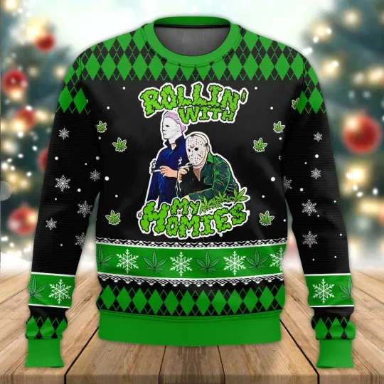 Discover Rolling With My Homies Ugly Sweater