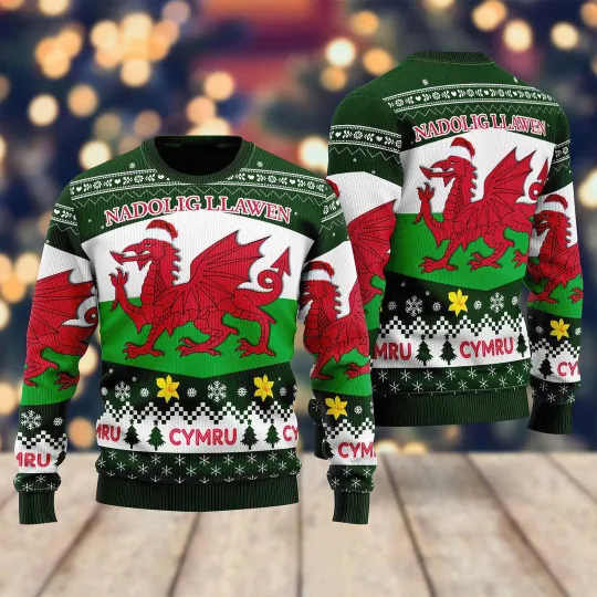 Discover Wales Ugly Christmas Sweater