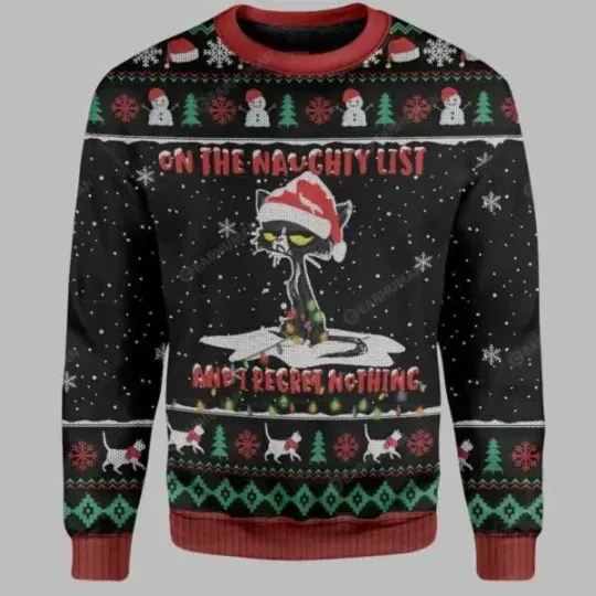 Discover Christmas Cat Ugly Christmas Sweater