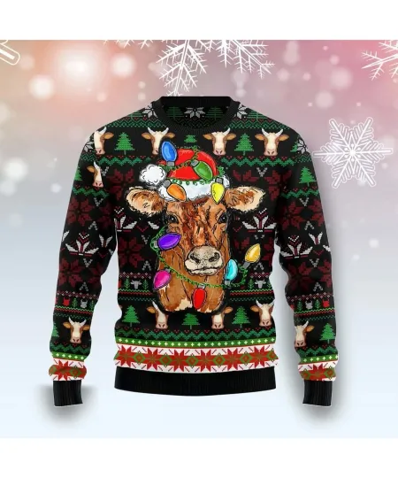 Discover Cow Santa Ugly Christmas Sweater