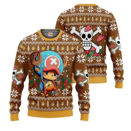 One Piece Tony Tony Chopper Ugly Christmas Sweater Xmas Gift