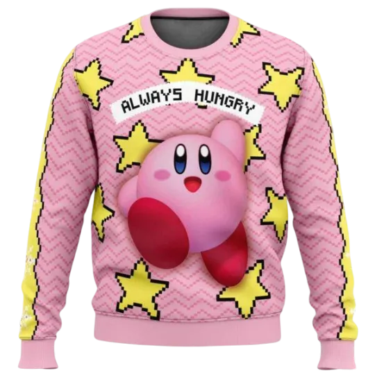 Always Hungry Kirby Ugly Christmas Sweater
