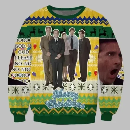 Discover The Office Movie No God Please No Christmas Ugly Christmas Sweater