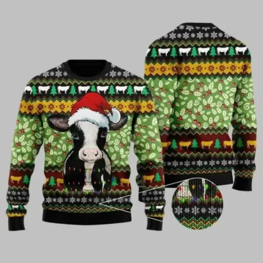 Discover Cow Ver 2 Ugly Christmas Sweater