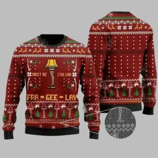 Discover Leg Lamp Must Be Italian Fra Gee Lay Ugly Christmas Sweater