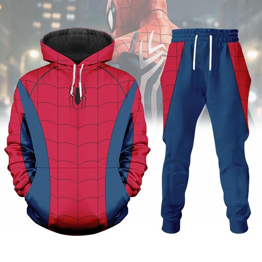 Discover Spider Man Costume Hoodie, Men Joggers, Marvel Avengers Cosplay, Spiderman Shirt, Disney Superhero Shirt, Movie Hoodie, MCU Fan Gift