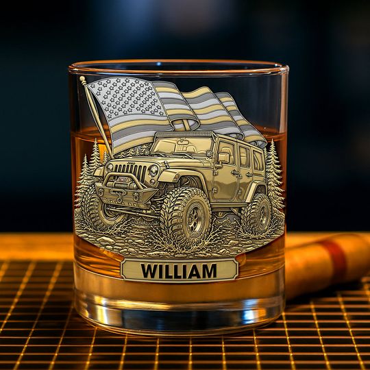 Discover Trail Rider Whiskey Glass - Personalized Gifts For Off-road Lovers