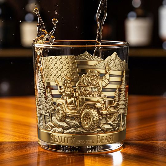 Discover Fantastic Off-road Couple Drinking Glass - Personalized Gifts For Off-Road Lovers