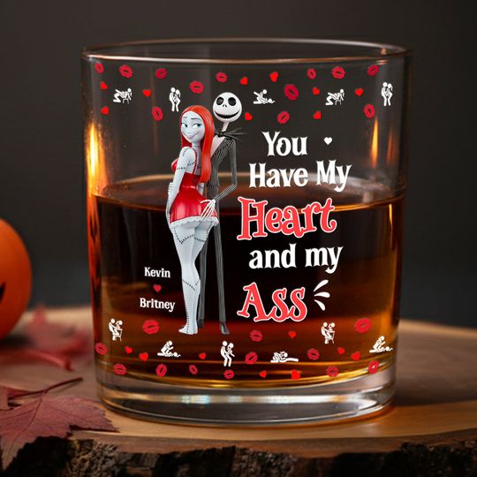 Discover Funny Couple Halloween Glass Mug Personalized Gifts For Couple
