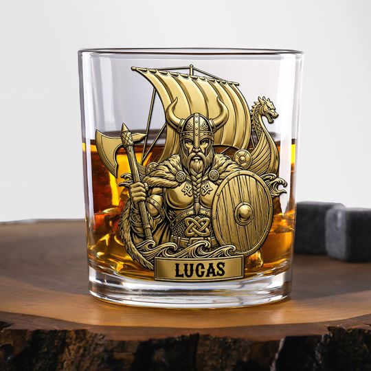 Discover True Warriors Whiskey Glass Personalized Viking Gifts 03NATN050825