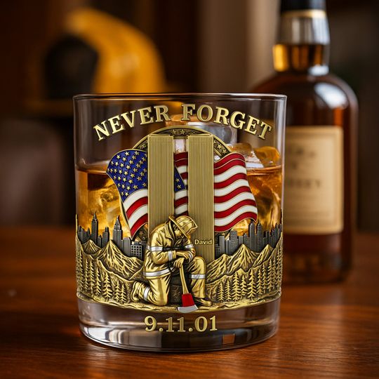 Discover 911 Firefighter Whiskey Glass - Personalized Gifts For Firefighters 05nati060825