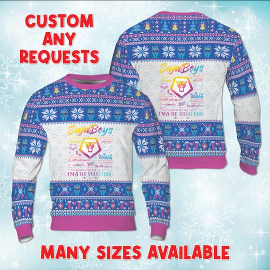 Discover KPop Group Logo Ugly Christmas Sweatshirt, Jinu Mystery Virtual Idol Sweater, Virtual Idol Christmas Sweater, Adult Youth Matching Outfit