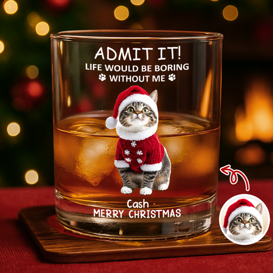 Discover Custom Photo Dog Cat Rock Glass