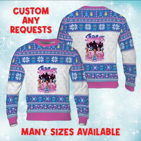 Discover KPop Jinu Ugly Christmas Sweatshirt, Mystery Romance Virtual Idol Sweater, Virtual Group Christmas Sweater, Christmas Kpop Costume Sweater
