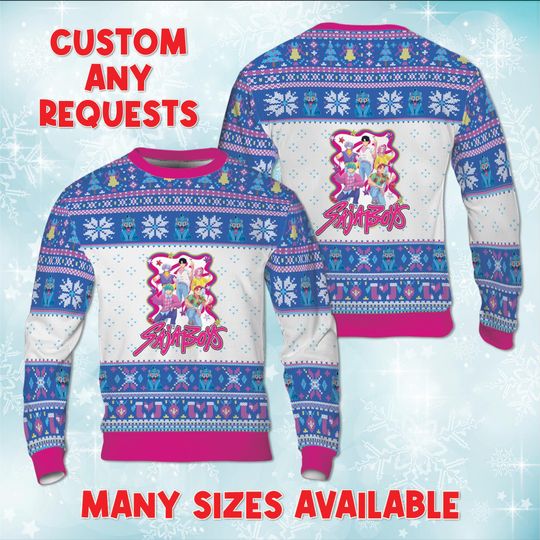 KPop Rumi Mira Zoey Ugly Christmas Sweatshirt, Derpy Tiger Mascot Sweater, Kpop Idol Ugly Sweater, Christmas Kpop Costume Sweater